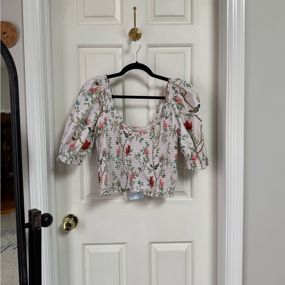 Hill House x Diane Hill Floral Puff Sleeve Top